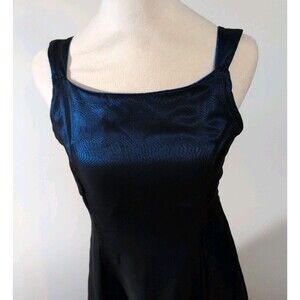 Maxi Dress Blue Iridescent Strap Gown Fairycore Witch Goth Prom Dance Wedding
